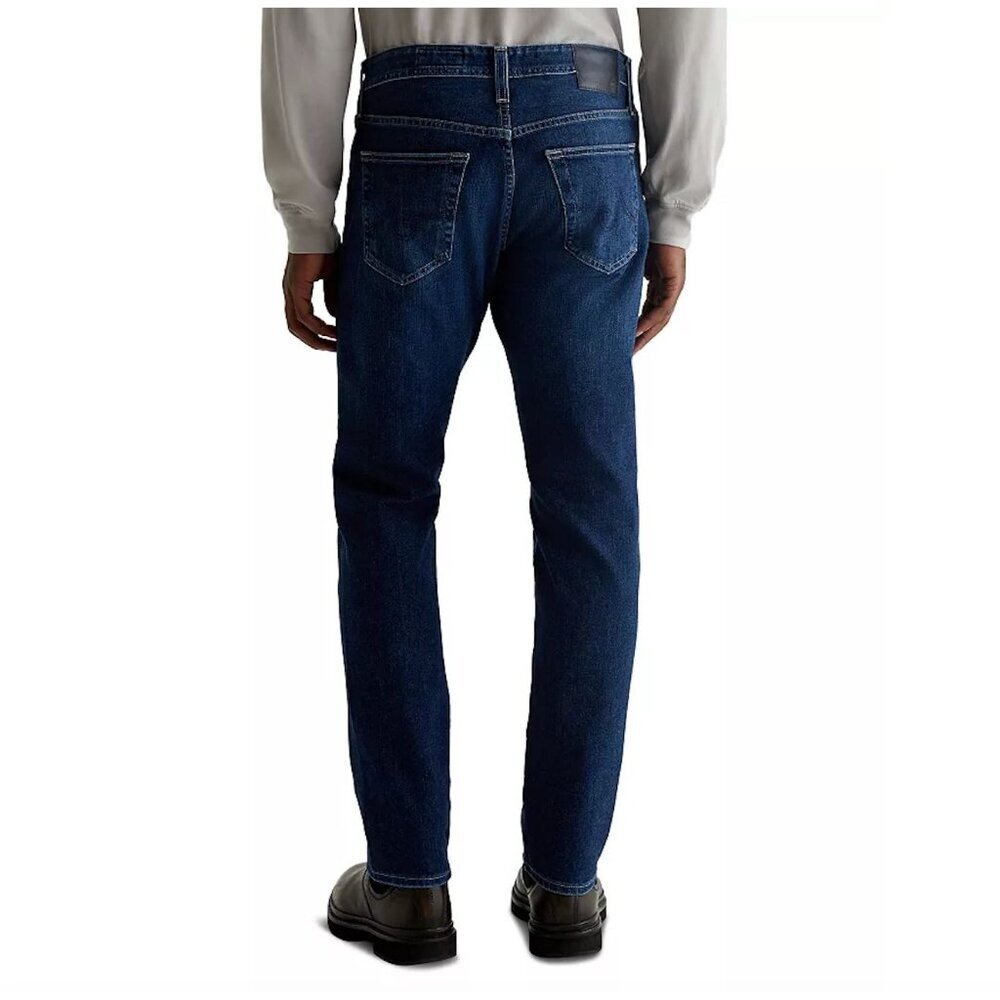AG Mens Adriano Goldschmied CROP Everett Slim Straight Jeans 33x28 Blue AN EXC - Picture 2 of 12